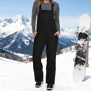 NWT ~ Black Unisex Snowboarding Skiing Thin Winter Overalls ~ Men's Women's 3X